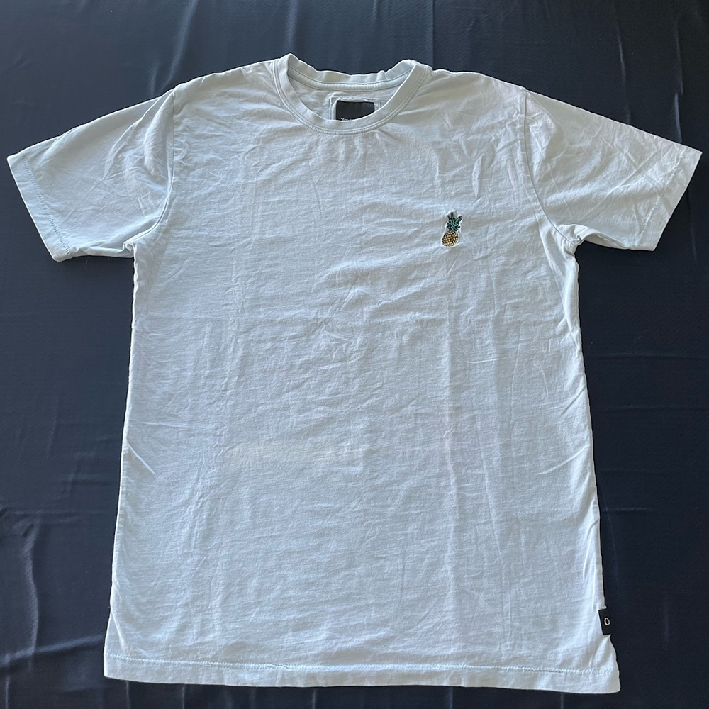 Mens light blue Barney Cools pineapple T-shirt size XS